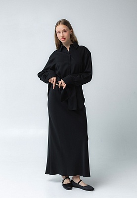 Week women's black tencel midi skirt 242-04-002, фото 1 